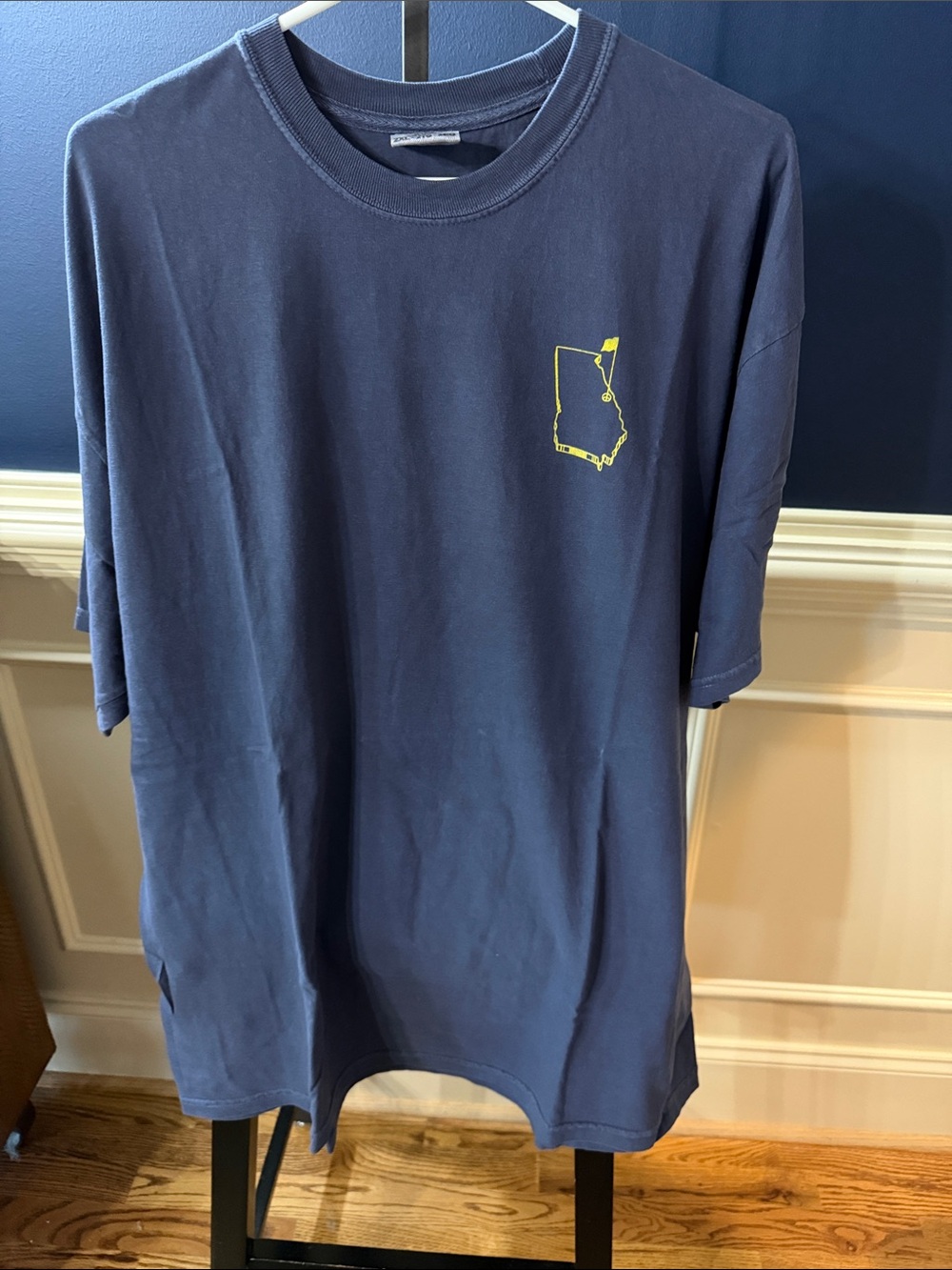 Comfort Colors Navy Short-Sleeve Tee with Yellow Graphic-Masters Themed